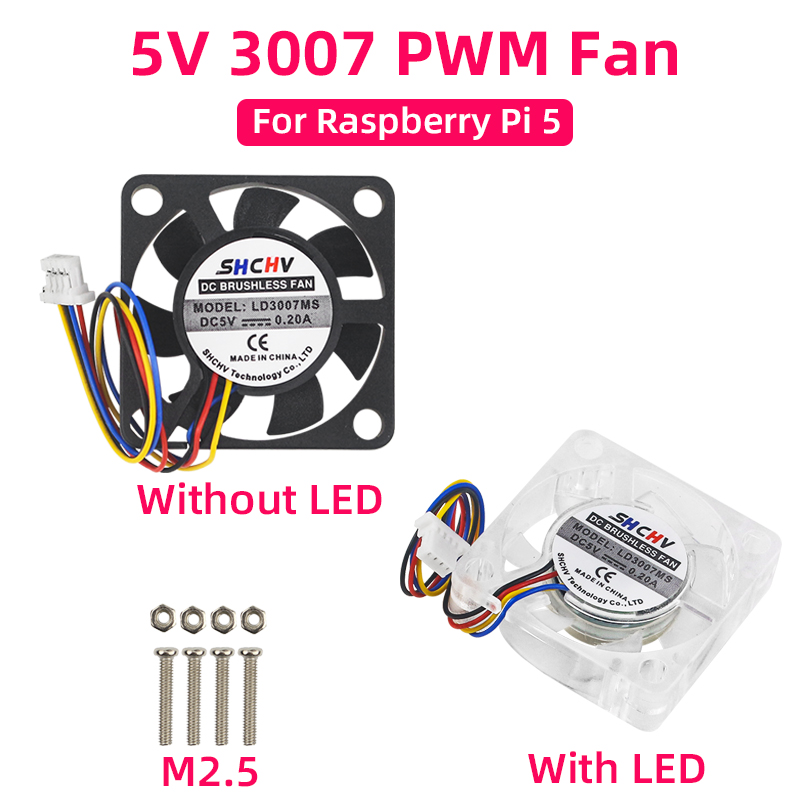 Raspberry Pi Water Cooling Kit - 5 в 3007 вентилятор, ШИМ-скорость, настраиваемый