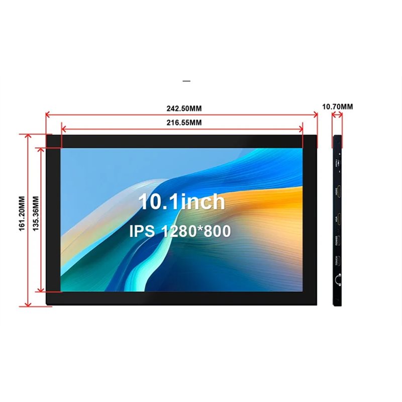 M51K – ЖК-монитор для Raspberr – обзор и цена Raspberry Pi 10.1 Inch Capacitive Touch Screen Ips